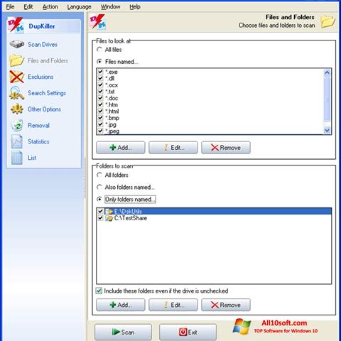 Screenshot DupKiller for Windows 10