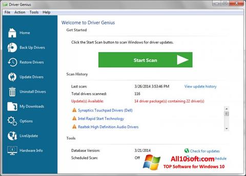 Screenshot Driver Genius Professional for Windows 10
