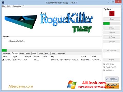 Screenshot RogueKiller for Windows 10