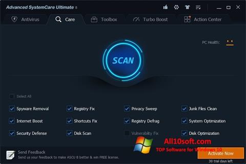 Screenshot Advanced SystemCare Ultimate for Windows 10