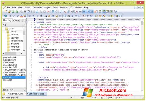 Screenshot EditPlus for Windows 10