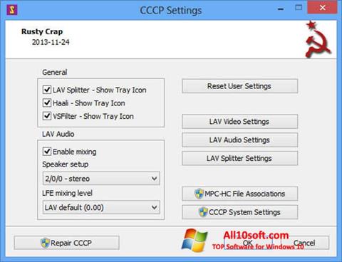 cccp codec package up telecharger