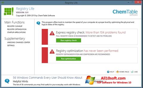 Screenshot Registry Life for Windows 10