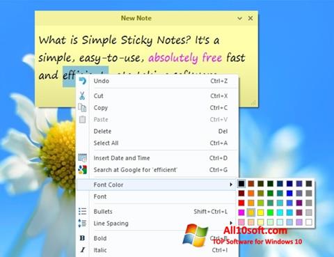 Screenshot Simple Sticky Notes for Windows 10
