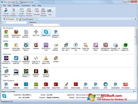 Screenshot Revo Uninstaller for Windows 10