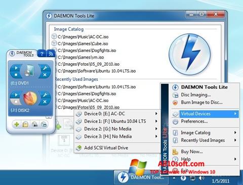 Screenshot DAEMON Tools Lite for Windows 10