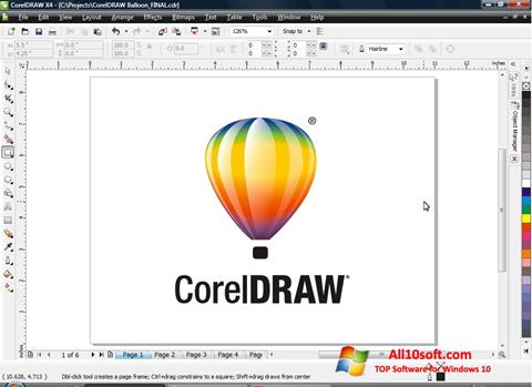 Screenshot CorelDRAW for Windows 10