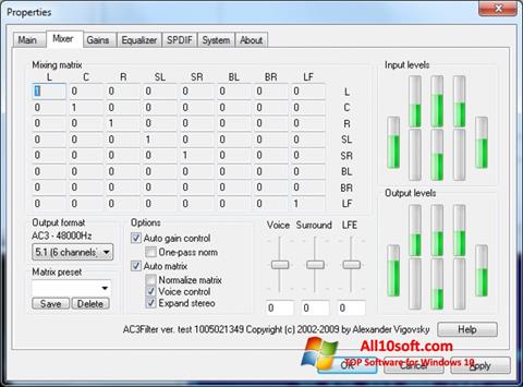 Screenshot AC3Filter for Windows 10