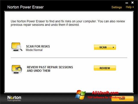 Screenshot Norton Power Eraser for Windows 10