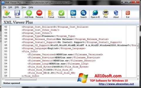 Screenshot XML Viewer for Windows 10