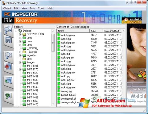 Screenshot PC Inspector File Recovery for Windows 10