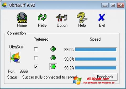 Screenshot UltraSurf for Windows 10
