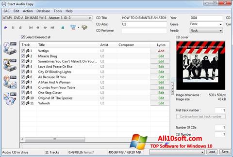 Screenshot Exact Audio Copy for Windows 10