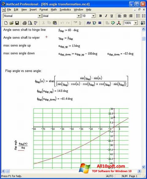 Screenshot MathCAD for Windows 10