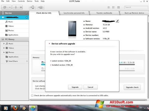 Screenshot LG PC Suite for Windows 10