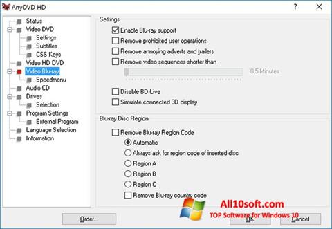 Screenshot AnyDVD for Windows 10