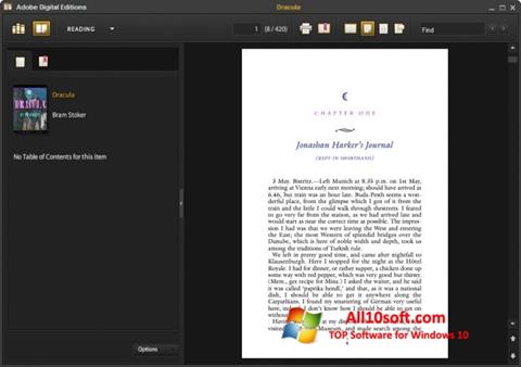 Screenshot Adobe Digital Editions for Windows 10
