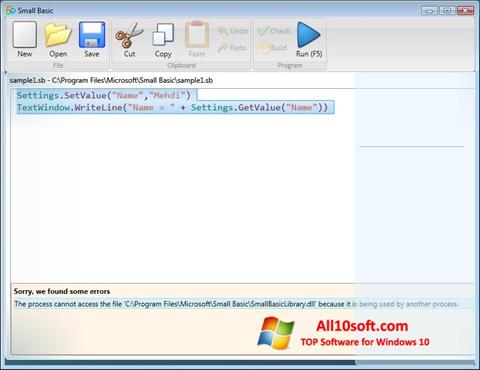 Screenshot Small Basic for Windows 10