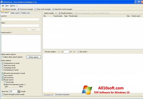 Screenshot SearchInform for Windows 10