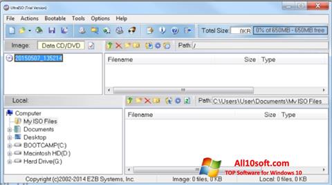 Screenshot UltraISO for Windows 10