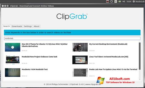 Screenshot ClipGrab for Windows 10