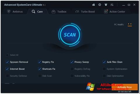 Screenshot Advanced SystemCare for Windows 10