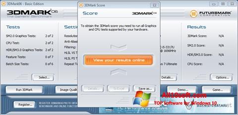 Screenshot 3DMark06 for Windows 10