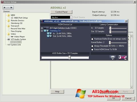 Screenshot ASIO4ALL for Windows 10