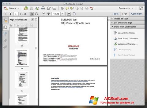 Screenshot Adobe Acrobat for Windows 10