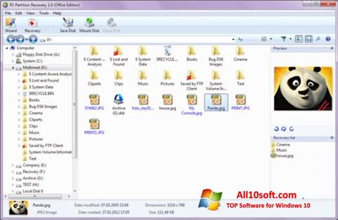 Screenshot RS Partition Recovery for Windows 10