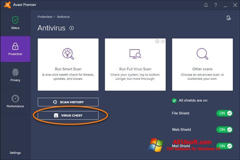 Screenshot Avast for Windows 10