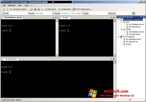 Screenshot PuTTY Connection Manager for Windows 10