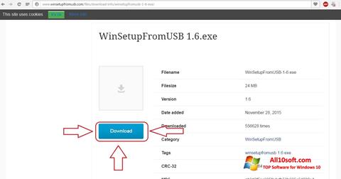 Screenshot WinSetupFromUSB for Windows 10