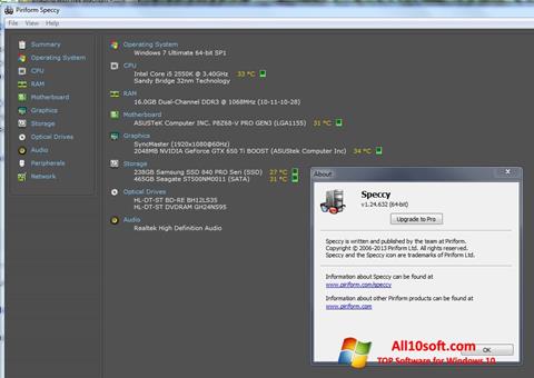 Screenshot Speccy for Windows 10