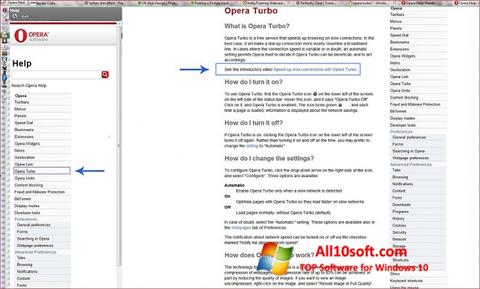 Screenshot Opera Turbo for Windows 10