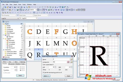 FontCreator is the most popular font editor for Windows