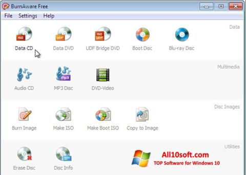 Screenshot BurnAware Free for Windows 10