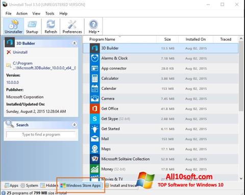 Screenshot Uninstall Tool for Windows 10