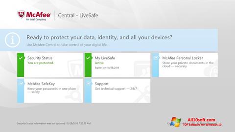 Screenshot McAfee LiveSafe for Windows 10