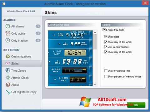 Screenshot Atomic Alarm Clock for Windows 10