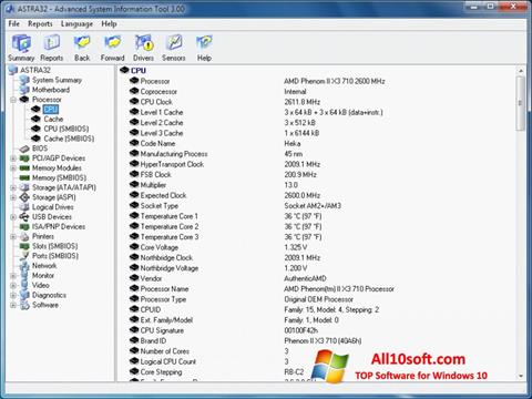 Screenshot ASTRA32 for Windows 10