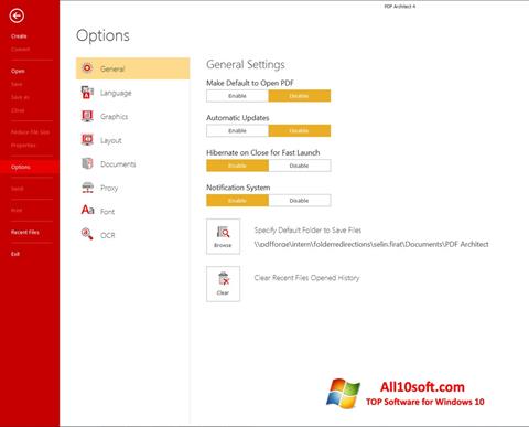 Screenshot PDF Architect for Windows 10