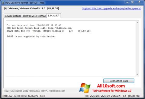 Screenshot HDD Low Level Format Tool for Windows 10