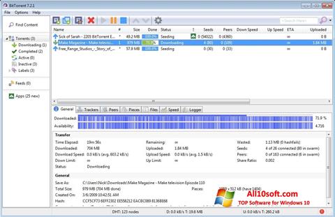 Screenshot BitTorrent for Windows 10