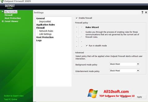 Screenshot Outpost Firewall Free for Windows 10