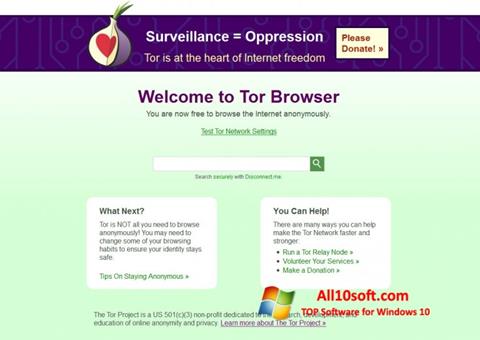 Screenshot Tor for Windows 10