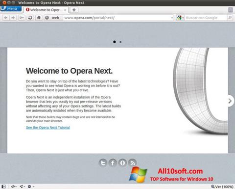 Screenshot Opera Developer for Windows 10