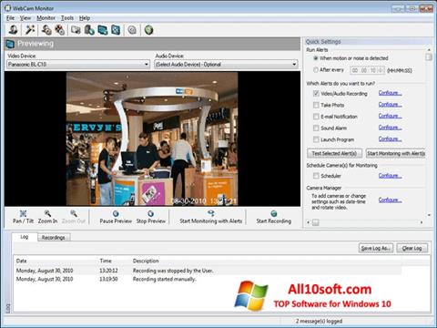 Screenshot WebCam Monitor for Windows 10