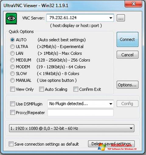 Screenshot UltraVNC for Windows 10
