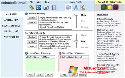 Screenshot Privatefirewall for Windows 10